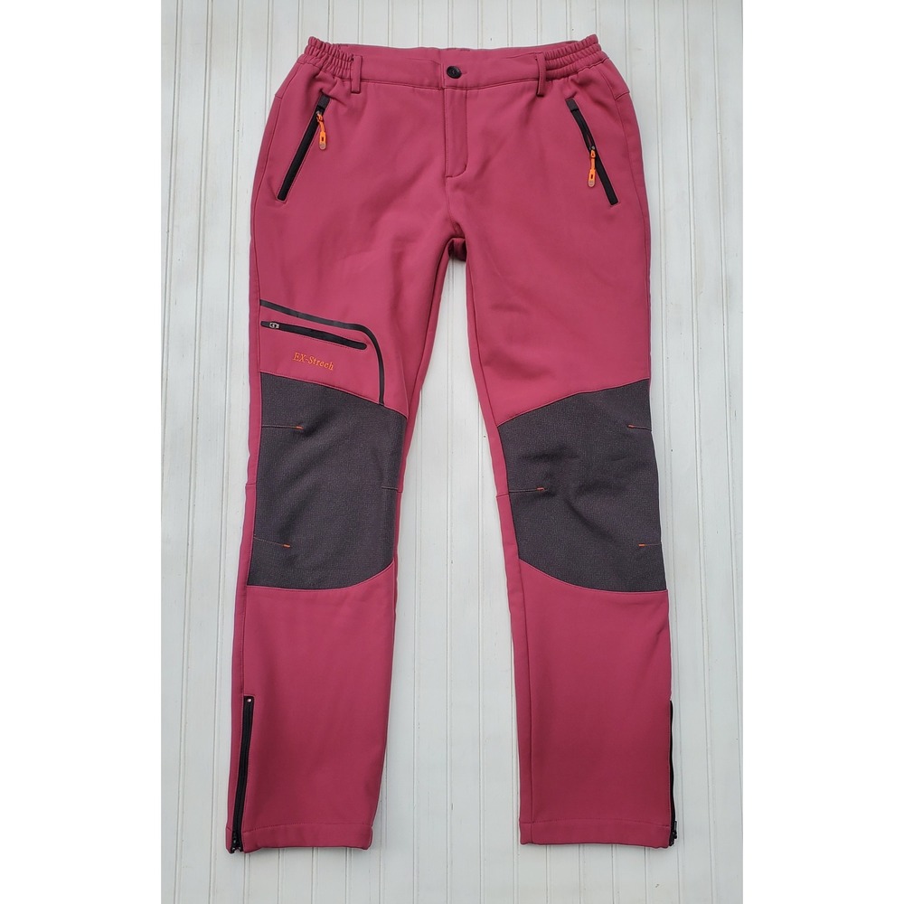 Postropaky EX-Stretch Pink Fleece Lined Hiking Pants Womens 10 Regular Softshell